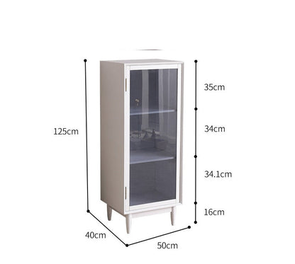 ELLE SWEDEN Bibliothèque en verre et bois massif (4 couleurs, 2 tailles) 