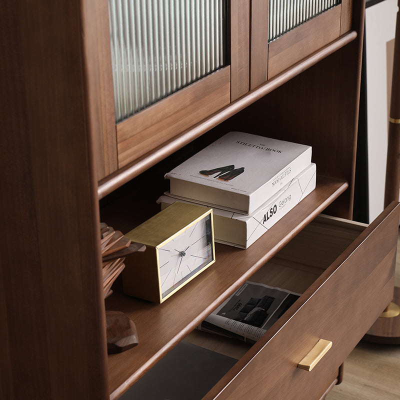 Vitrine en verre EZRA en pin américain 