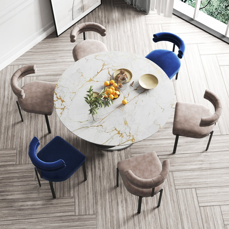 Chaise rembourrée en velours Cohen (lot de 2)