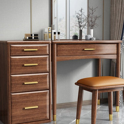 Coiffeuse CARLY Embassy en bois de santal massif avec miroir et meuble de rangement
