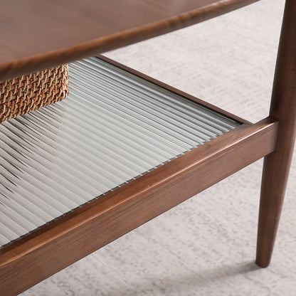 Table basse Harrison en bois massif pour salon