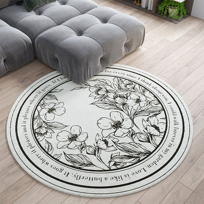 Tapis de chambre rond Hillsby