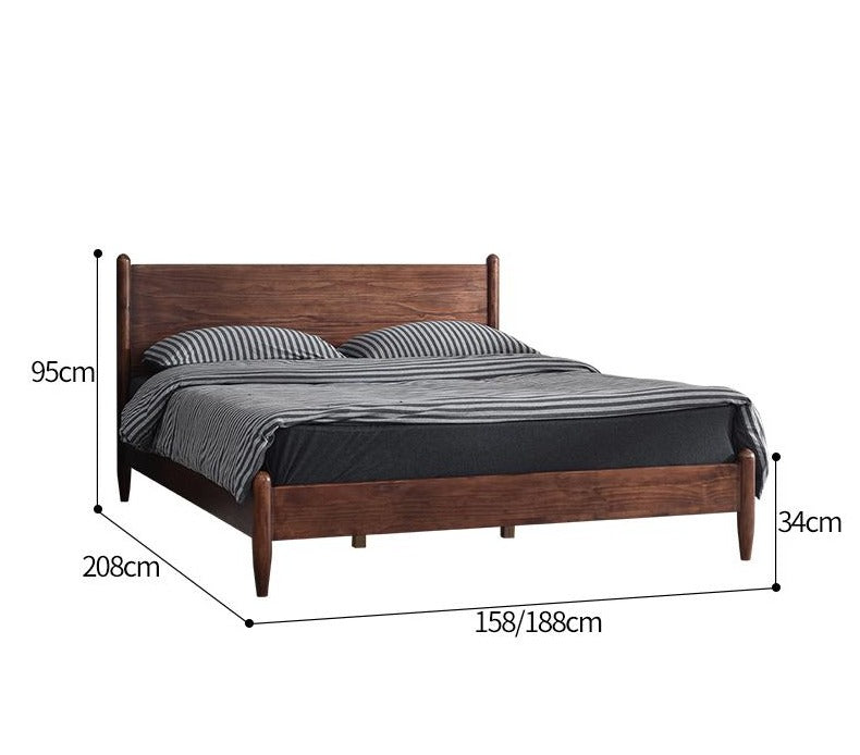 Lit contemporain LEON au design nordique élémentaire, 1,5/1,8 m, Queen/King Size