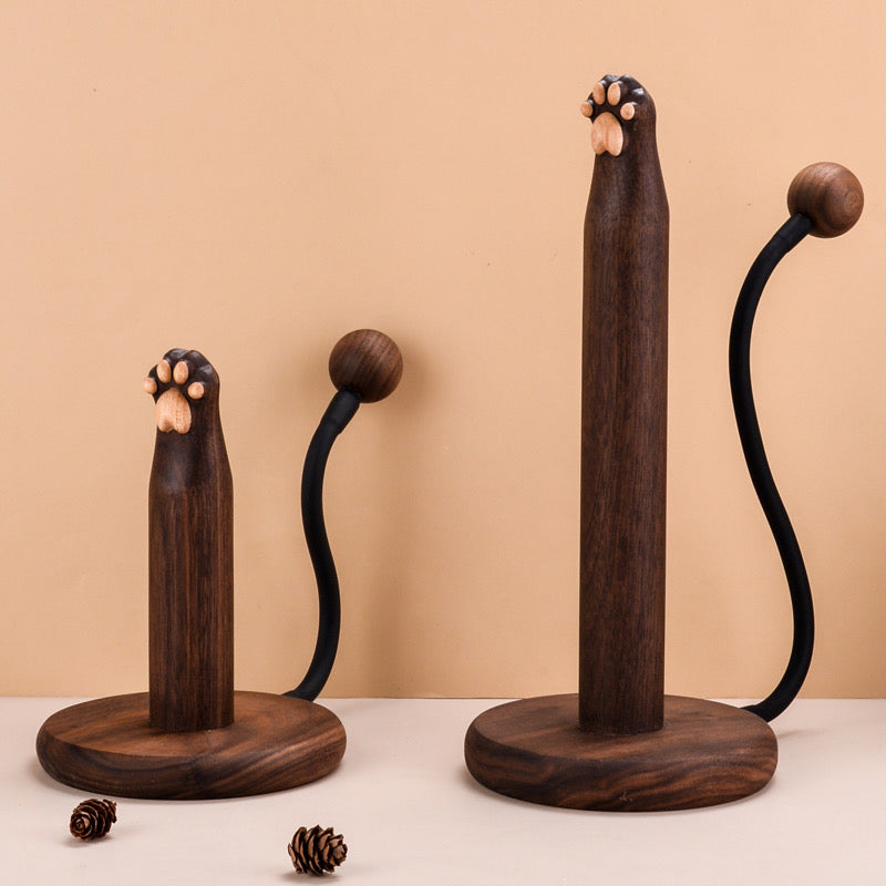 Porte-essuie-tout en forme de patte de chat