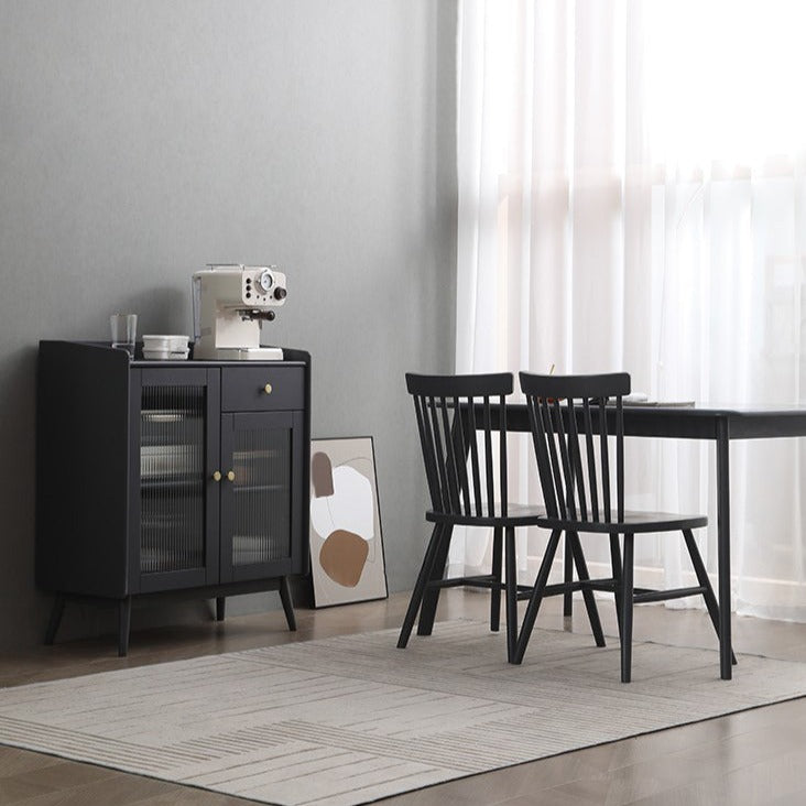 Buffet en bois massif scandinave Catalina MARRIOTT (4 couleurs, noyer, gris, noir, blanc) 