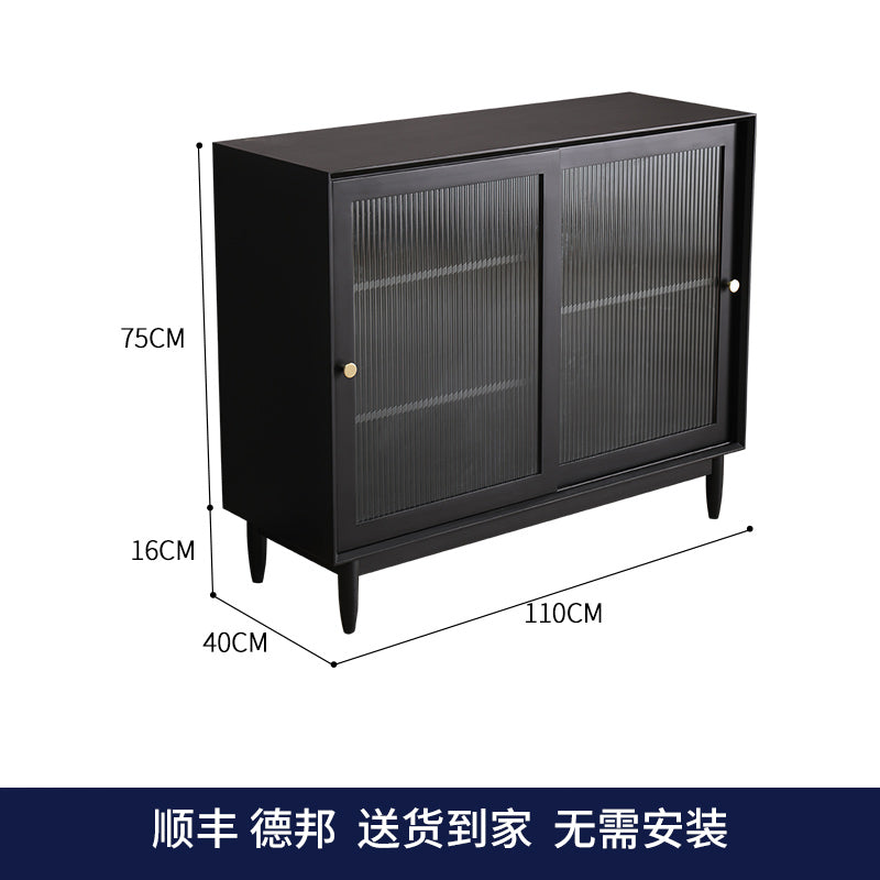 Buffet d'exposition industriel minimaliste en verre ELIANA 