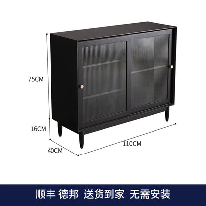 Buffet d'exposition industriel minimaliste en verre ELIANA 