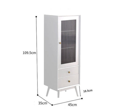 ELLEN SWEDEN Bibliothèque scandinave en verre et bois dur 