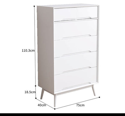 Commode scandinave en bois massif ANN (4 couleurs, 2 tailles)