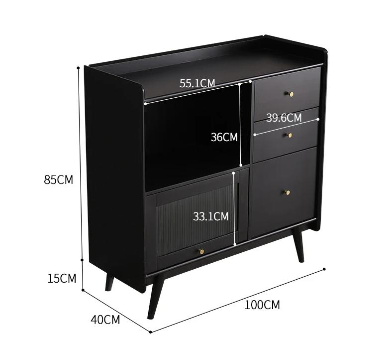 Buffet nordique HENRY, armoire de rangement de cuisine 