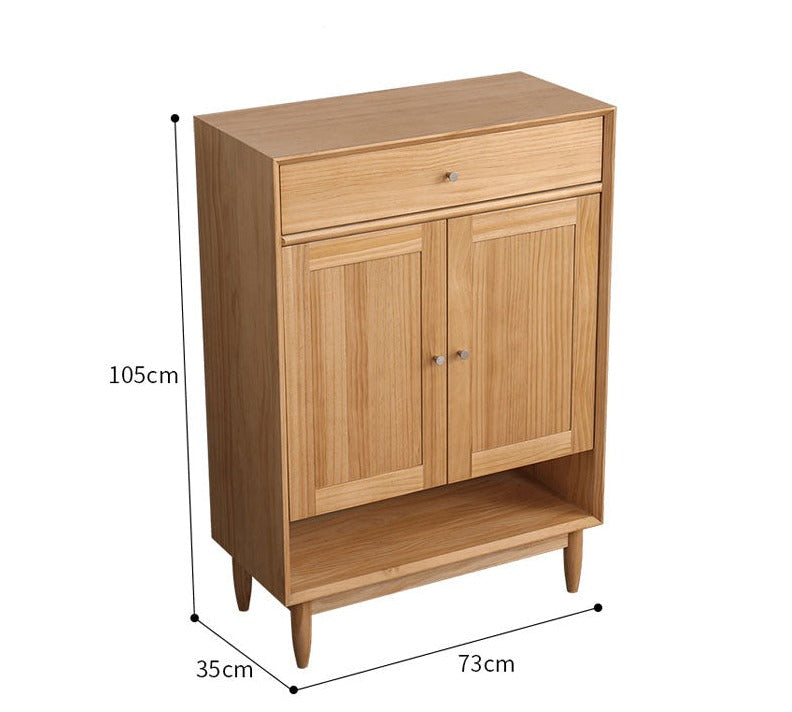 Elise SWEDEN Buffet Buffet en bois dur Meuble à chaussures scandinave en tissu 4 couleurs 2 tailles