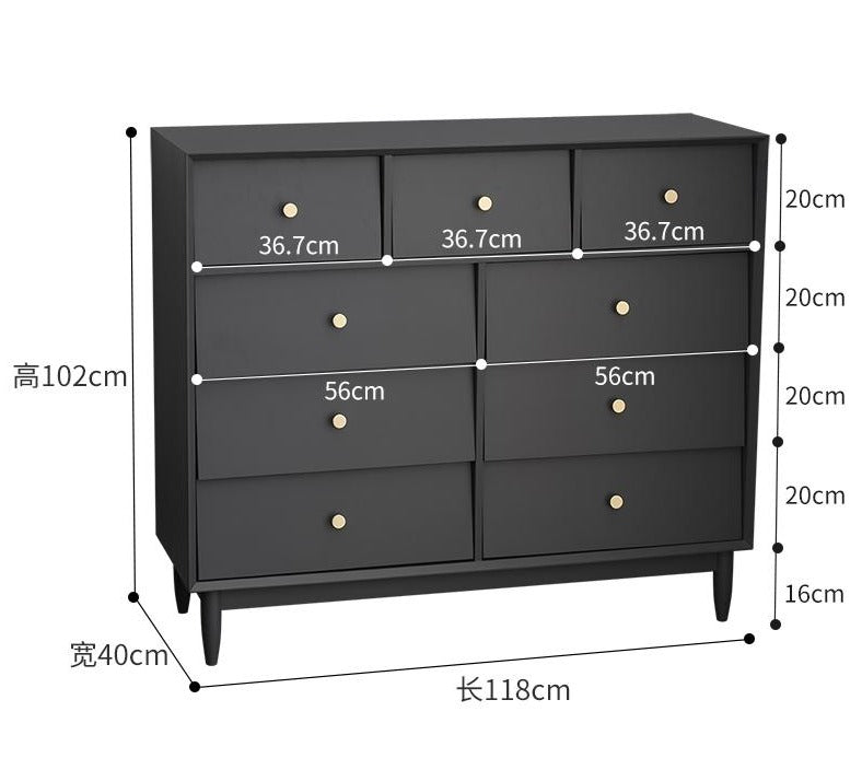 Grande commode minimaliste à tiroirs ADRIAN 