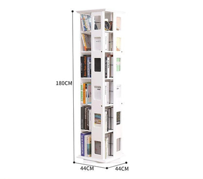 Bibliothèque rotative à 360 degrés en bois massif JOSEPH 