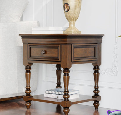 Lampe de chevet ALICE SHERATON, table d'appoint, meuble de conception allemande