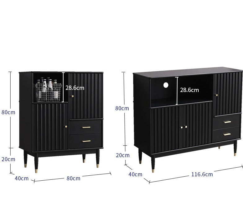 Buffet en bois massif ADELE HYATT (2 tailles, 4 couleurs)