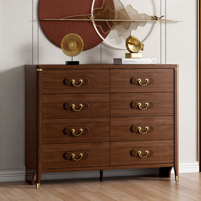 Commode à tiroirs de style japonais Juan avec cadre en bois massif 