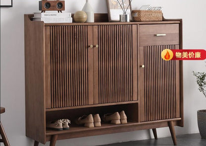 Buffet de rangement nordique Luis Buffet / Meuble à chaussures en bois massif 