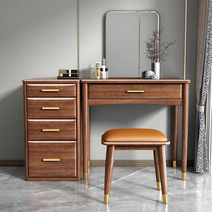 Coiffeuse CARLY Embassy en bois de santal massif avec miroir et meuble de rangement