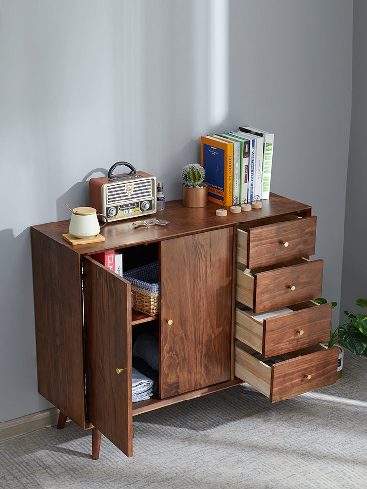 AUBREE HYATT Commode à tiroirs Chambre nordique Buffet américain en bois dur