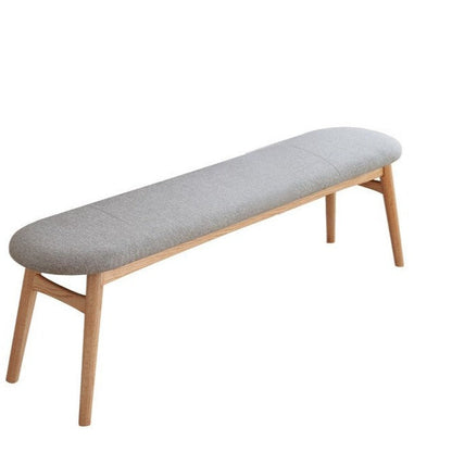 Banc en bois massif LYRIC BELAIR en chêne nordique avec coussin lavable en tissu 