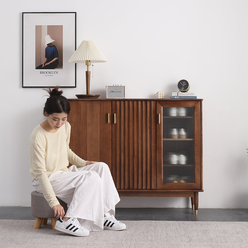 Armoire de rangement/armoire à chaussures Brandon en bois massif 