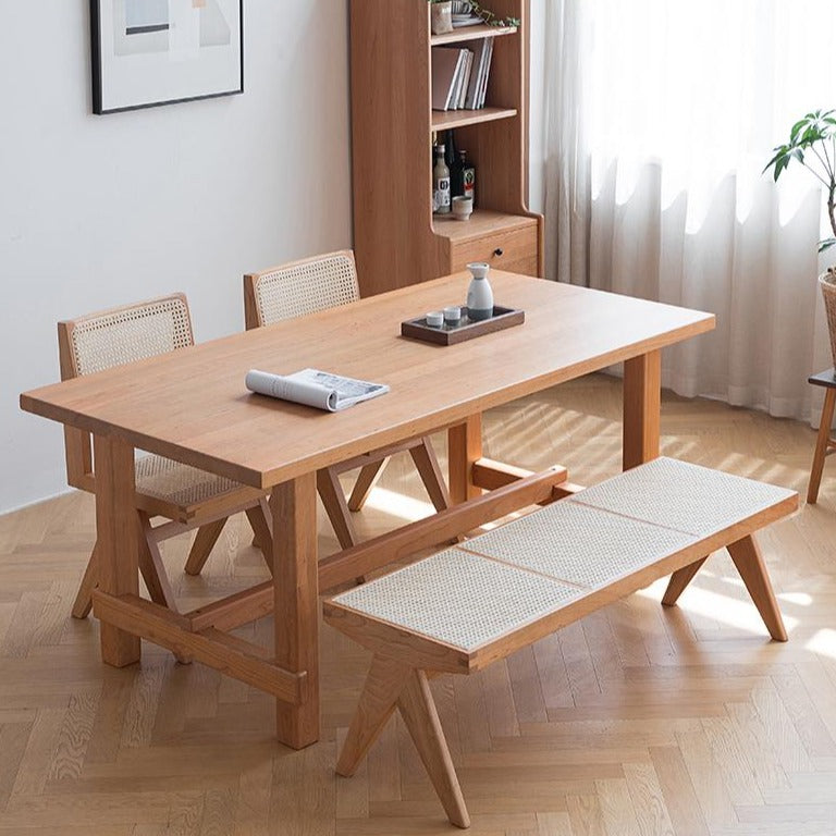 Banc et pouf en rotin Atticus