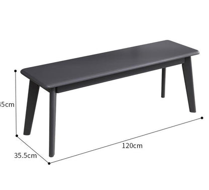 Banc LINCOLN Nordic Modern en bois massif, tabouret long 