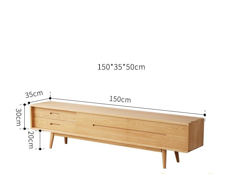 Meuble TV JANE RITZ en bois dur de style nordique japonais 