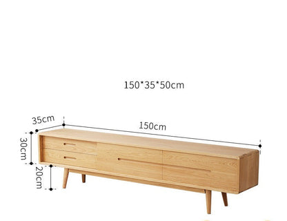 Meuble TV JANE RITZ en bois dur de style nordique japonais 