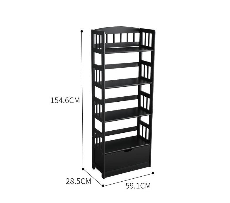 Bibliothèque de rangement moderne en bois massif DAVIDE