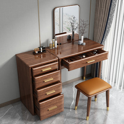 Coiffeuse CARLY Embassy en bois de santal massif avec miroir et meuble de rangement