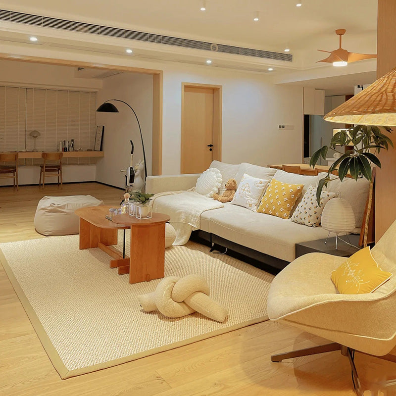 Tapis fait main en sisal beige Angelick