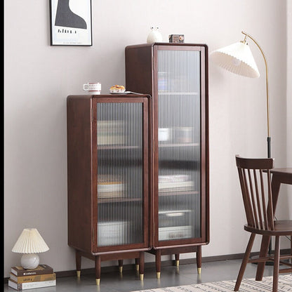 Adelaide SWEDEN Armoire à vin en bois massif avec vitrine en verre