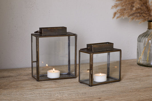 Mini lanterne de table Obi - Laiton antique
