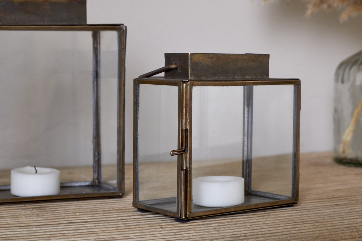 Mini lanterne de table Obi - Laiton antique