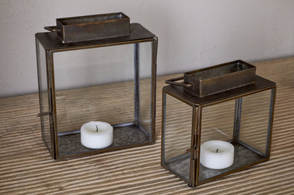 Mini lanterne de table Obi - Laiton antique
