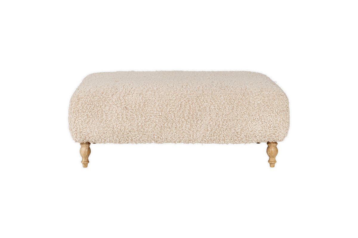 Pouf Otas Teddy - Blanc cassé