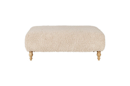 Pouf Otas Teddy - Blanc cassé