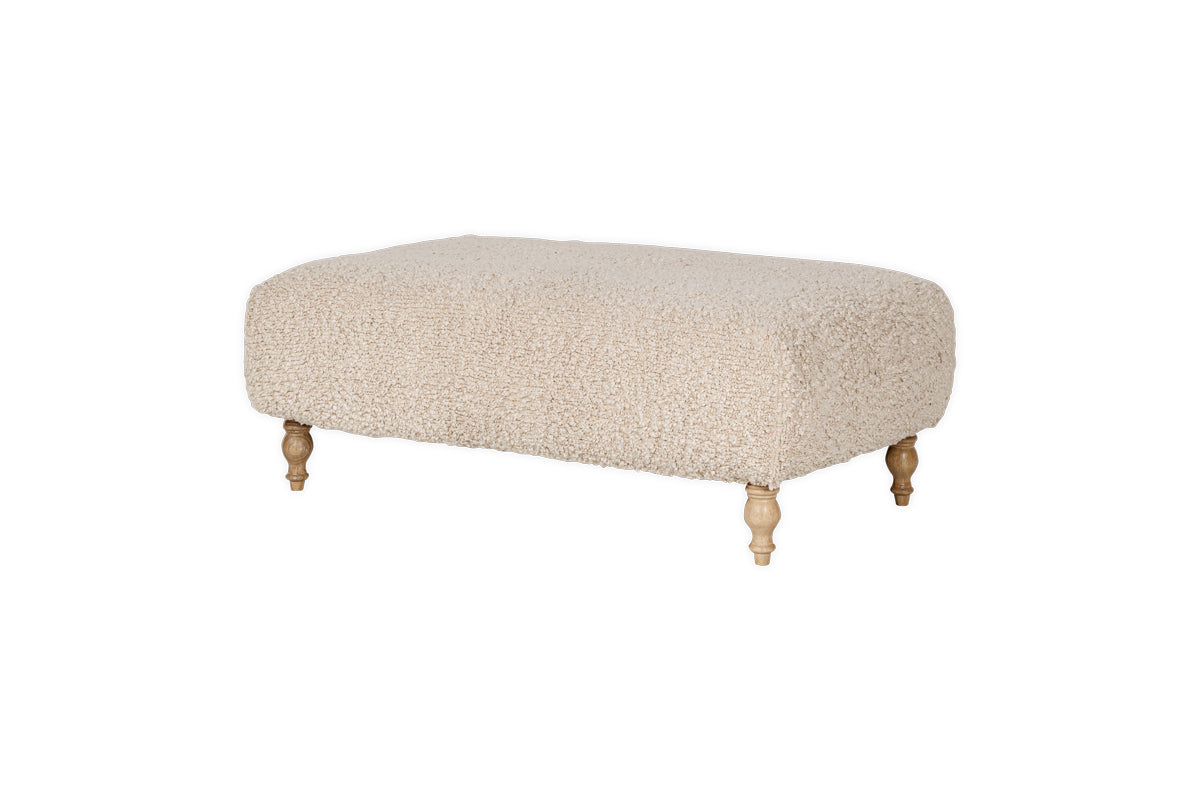 Pouf Otas Teddy - Blanc cassé