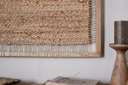 Art mural en jute tissé Pemali - Naturel