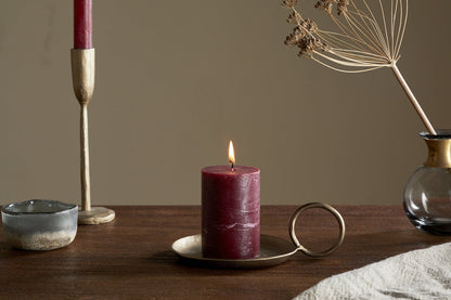 Mini bougie pilier rustique au mélange de soja - Cerise noire