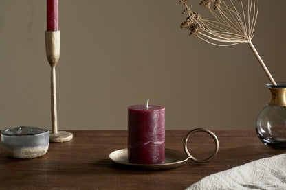 Mini bougie pilier rustique au mélange de soja - Cerise noire