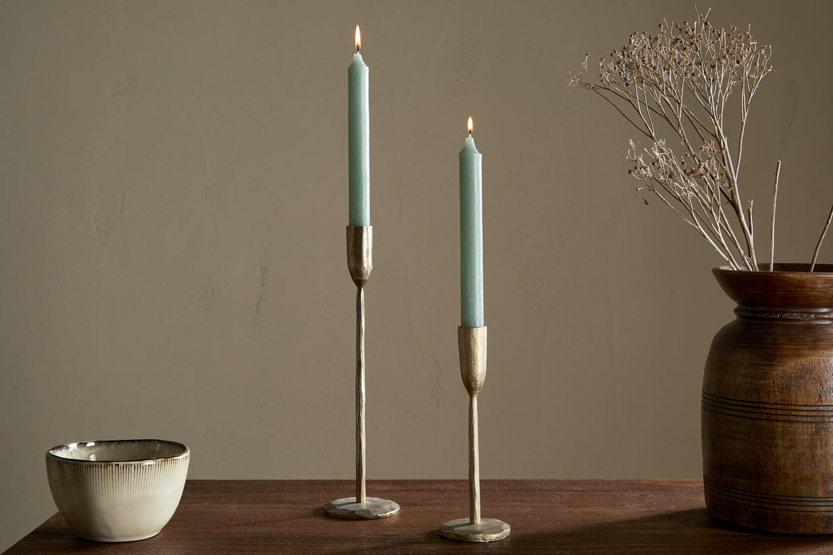 Bougie rustique au soja – Vert sauge (lot de 2)