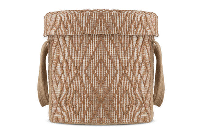 Panier à linge en jute Renu - Rouille et naturel