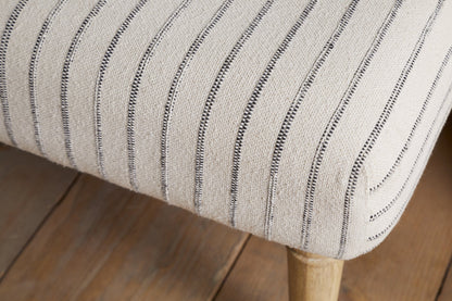 Banc rembourré à rayures Sanja - Gris
