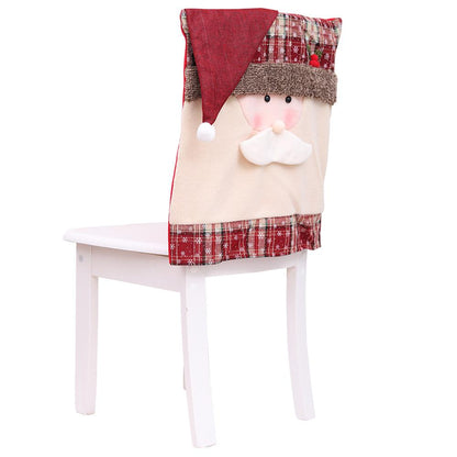 Housse de chaise de Noël (lot de 2) - Bonhomme de neige