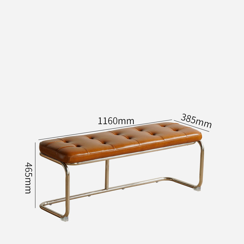 Banc et pouf en cuir Carlea