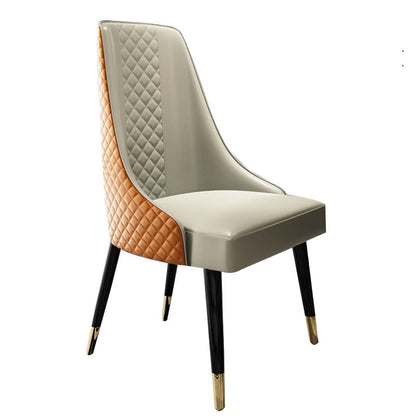 Chaise de salle à manger rembourrée à dossier haut Lawrence