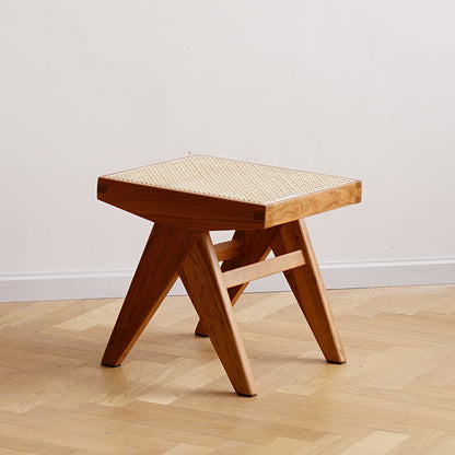 Banc et pouf en rotin Atticus