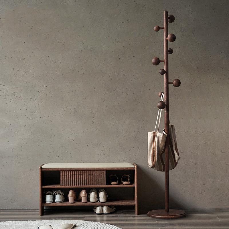 Porte-manteau à rivets en bois massif Artur